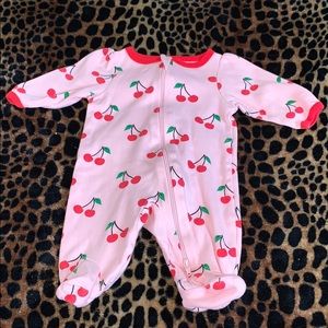 baby girl cherry sleeper